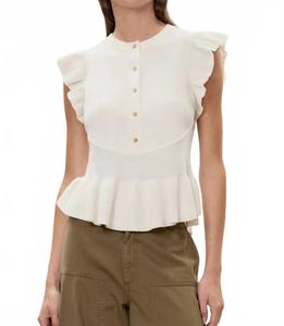 Вязаный свитер Rhea цвета слоновой кости Rebecca Taylor, слоновая кость