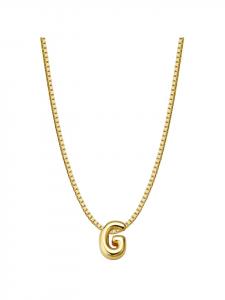 Glanzstücke München Серебряное колье с буквой G в оправе из желтого золота