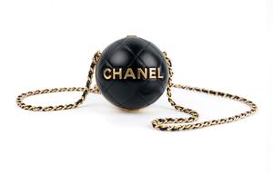 22A Ранняя осень Вечерняя сумка из овчины, Круглая сумка-шар, Женская сумка через плечо, Сумка-кроссбоди Чёрная CHANEL