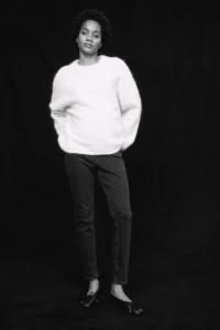 Узкие джинсы до щиколотки H&M, черный