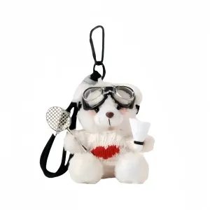 Плюшевый кулон панда для бадминтона высотой 10 см LALABABY, белый