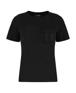 Повседневная хлопковая футболка для женщин Max Mara, черный