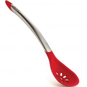 Сервировочная ложка Elegance из сатинированной нержавеющей стали, очень высокого качества Cuisipro, Edelstahlfarben/rot