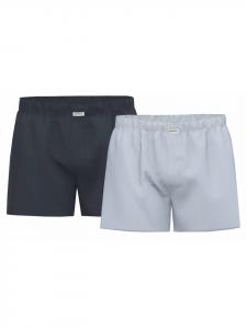 Seidensticker Боксерские шорты Web, комплект из 2 штук, синие