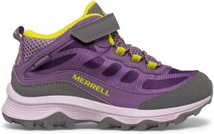 Детские унисекс ботинки Merrell Moab Speed Mid с альтернативной застежкой, водонепроницаемые, для походов, Grape Cadet