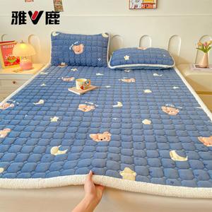 Yalu Наматрасник из молочного велюра 90х190 см, утепленный, Space Bear