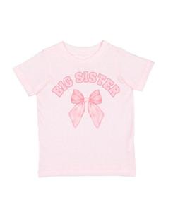 Детская футболка с коротким рукавом "Сестра с бантом" Sweet Wink, Ballet pink