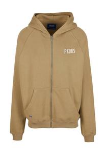 Толстовка на молнии BACK LOGO PEQUS, оливковый
