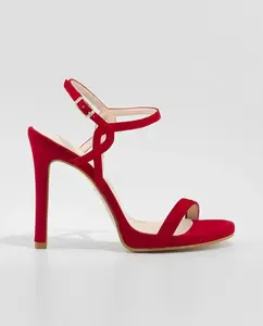 Женские замшевые босоножки на каблуке Lodi, красный