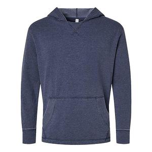 Винтажный худи с эффектом потертости Lat, Washed Navy