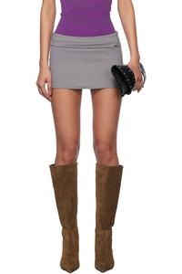 Мини-юбка Carolina Gimaguas, серый