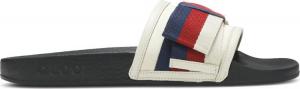 Сандалии Gucci Wmns Satin Slide Web Bow, белый