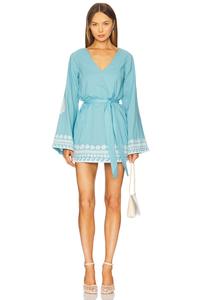 Мини-платье Malia Show Me Your Mumu, blue capri shells