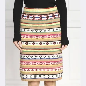 Шерстяная юбка Kenzo, мультиколор