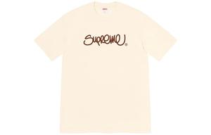 Футболка Supreme SS22 Week 19 Handstyle Натуральная, Морской Синий