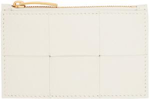 Белая визитница на молнии Bottega Veneta