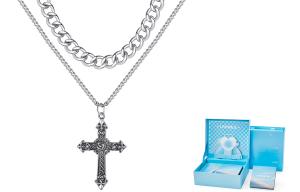 ENFANTIN Титановое стальное колье унисекс серебристого цвета