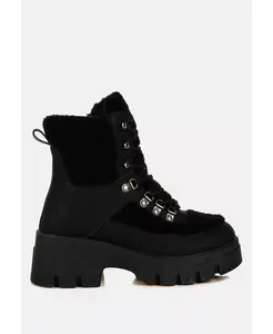 Ботинки треккерские Wellerman с массивной подошвой и деталями из искусственного меха London Rag, коричневый/бежевый