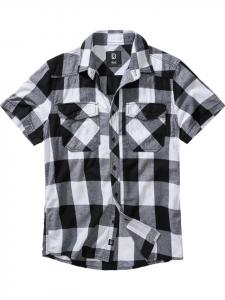 Белая клетчатая рубашка с коротким рукавом Brandit