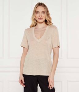 Льняная рубашка c_ela_1 Regular fit Boss Orange, желтый