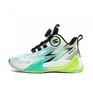 Баскетбольные кроссовки для детей и подростков, устойчивые к истиранию, с противоскользящей амортизацией HOBIBEAR, зеленый