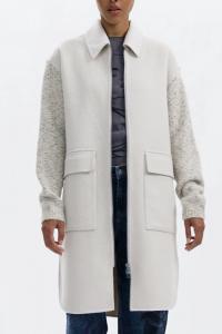 Легкое пальто из комбинированной шерсти