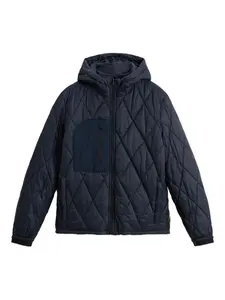 Куртка с ромбовидным узором WOOLRICH, синий