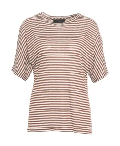 Полосатая коричневая футболка SS25 Peuterey, мультиколор