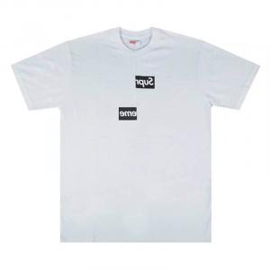 Футболка Supreme x Comme des Garçons Shirt Split Box Logo, белый
