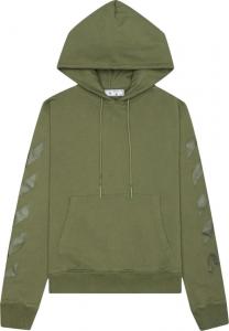 Худи Off-White Rubber Arrow Slim Hoodie 'Green/Green', зеленый