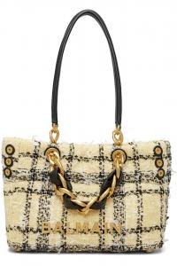 Твидовая сумка в клетку, 1945 год Balmain, желтый