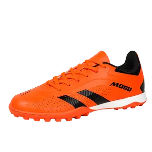 Футбольные бутсы с защитой от скольжения, износостойкие, унисекс TONYBEAR, Orange Turf