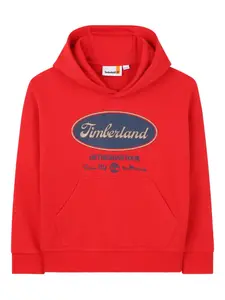 Худи с рисунком Timberland Kids, красный