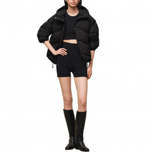 Пуховая куртка SS26 для женщин Hermes, черный