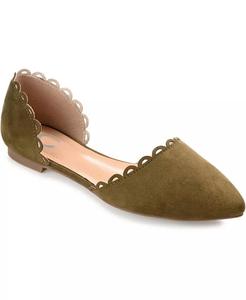 Женские балетки Jezlin Scalloped Flats Journee Collection, зеленый