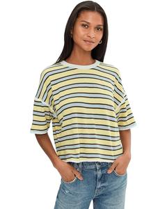 Женская футболка Free People We The Free Clean Rugby, Yellow Combo