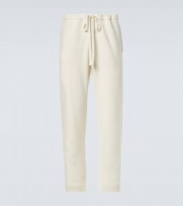 Прямые брюки из кашемира с аметистом God's True Cashmere, Ivory/Amethyst