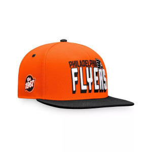 Мужская оранжево-черная двухцветная шляпа Snapback Philadelphia Flyers Heritage Retro Fanatics, оранжевый