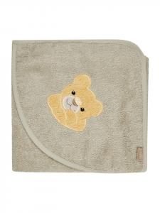 Sterntaler Банное полотенце с капюшоном 80x80 см LÖWE Leo, цвет серый