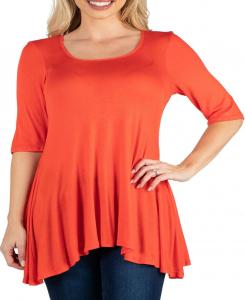 Женский топ-туника с рукавами до локтя 24seven Comfort Apparel, мульти