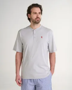 Короткая пижамная футболка для мужчин синего цвета El Búho Nocturno