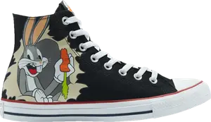 Кроссовки Converse Looney Tunes x Chuck Taylor All Star High 80th Anniversary - Bugs Bunnys Mischief, черный