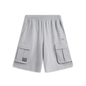 Мужские повседневные шорты LiNing Sports Life Collection, светло-серый меланж