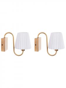 Beliani Комплект из 2 настенных светильников TOLKA в бело-золотом цвете