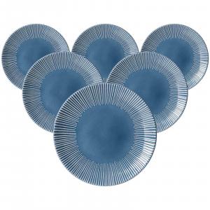 Набор из 6 обеденных тарелок Banda Blue, диаметр 27 см Ritzenhoff Breker, синий