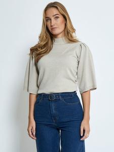 Футболка цвета песочно-серый меланж minus