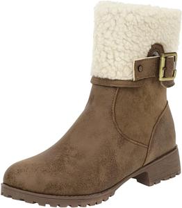 Женские зимние ботинки на снег, водонепроницаемые зимние ботинки, нескользящие, с теплым мехом, легкие ботильоны на липучке, утолщенные зимние ботинки для прогулок и походов Generic, Khaki