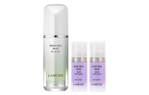 LANEIGE LANZHI SKIN VEIL BASE тональный крем праймер выравнивающий тон кожи для вечернего макияжа и торжественных мероприятий с 2 пробниками по 10 мл
