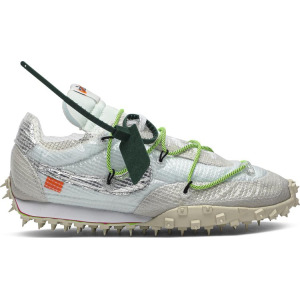 Кроссовки Nike Off-White x Wmns Waffle Racer 'Electric Green', белый