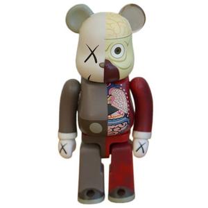 Фигурка виниловая KAWS х Bearbrick Dissected 100%, коричневый